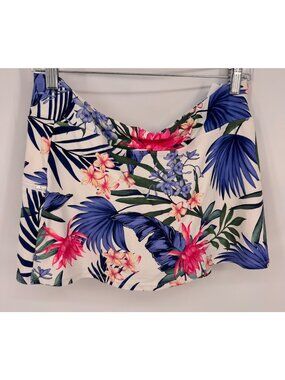 Beach House Swim Tropical Print Emma Pull On Swim Skort With Pocket Size 12